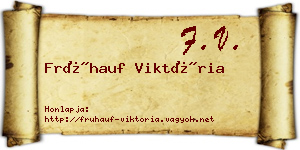Frühauf Viktória névjegykártya